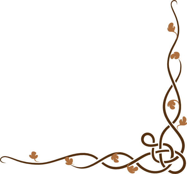 Brown Vine Svg Clip Arts 600 X 559 Px - Shamrock Vine Corner Rubber Stamp By Drs Designs (600x559)