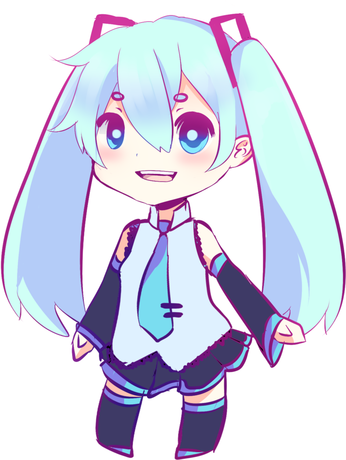 Hatsune Miku Simple Chibi By Vnanep - Hatsune Miku (804x994)