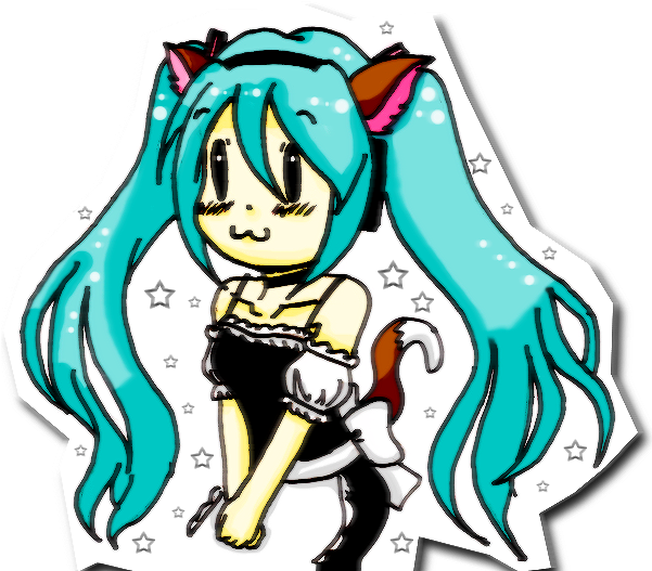 Neko Maid By Nomscookie - Neko Maid By Nomscookie (600x568)