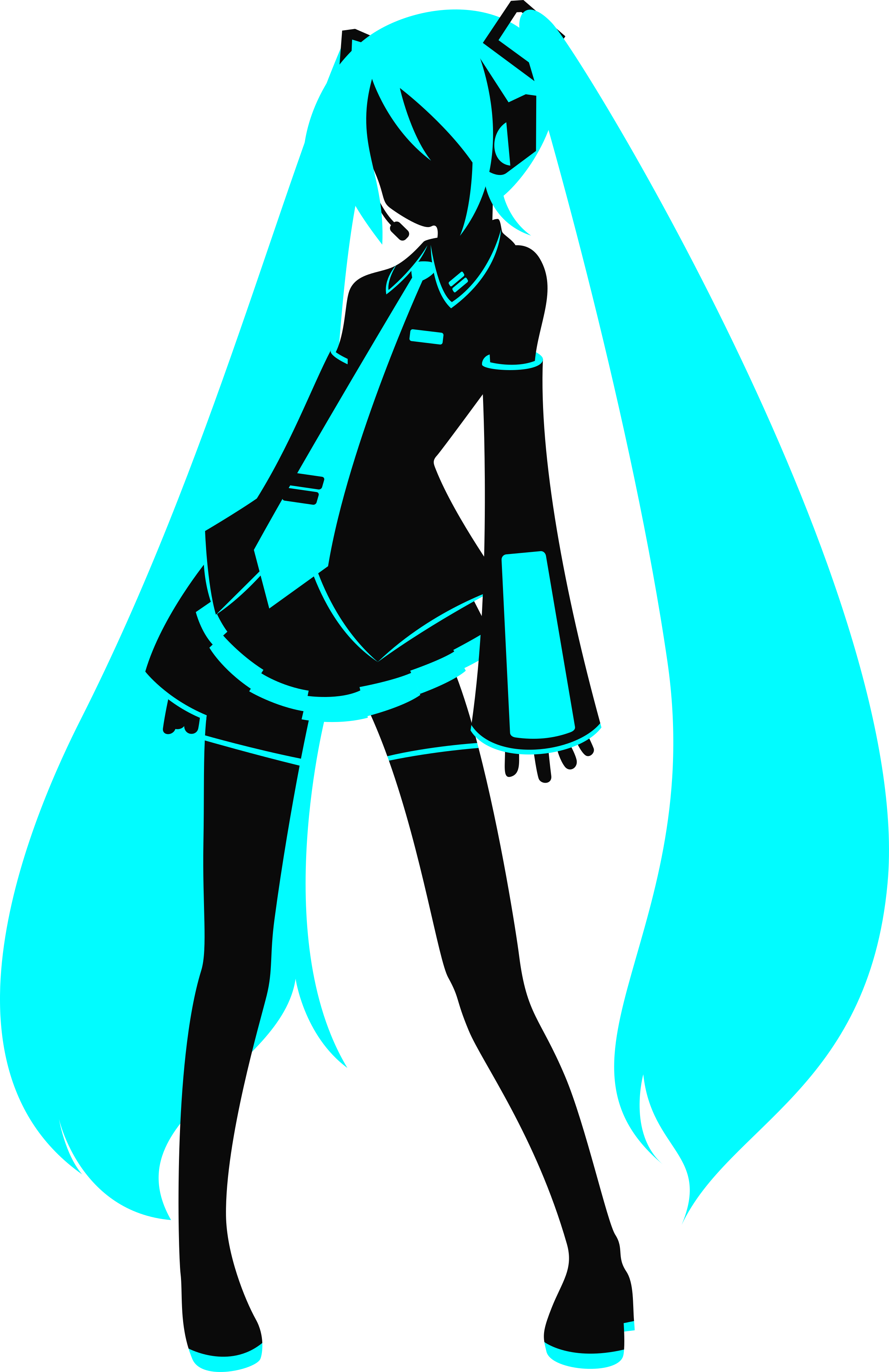 Vocaloid Minimalism Black By Carionto - Htsume Miku Png (2593x4000)