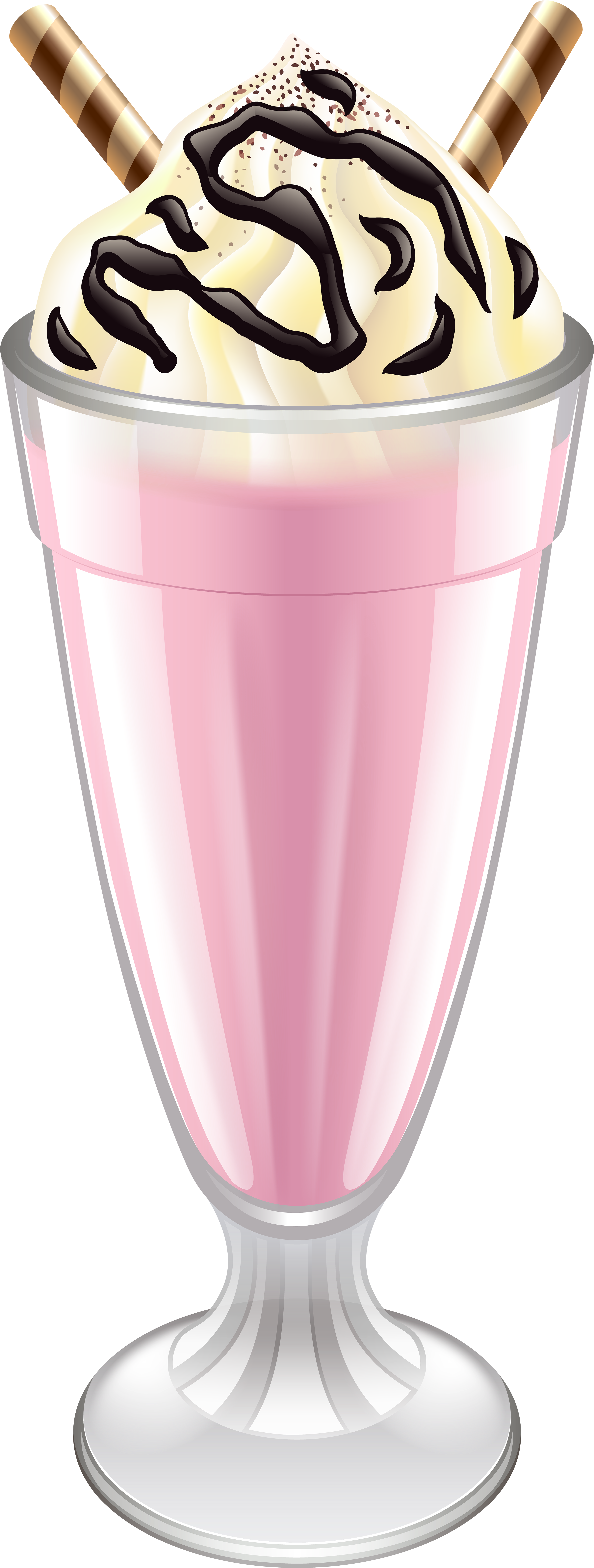 Pink Milk Shake Transparent Png Clip Art Image - Milkshake Clipart Png (3032x8000)
