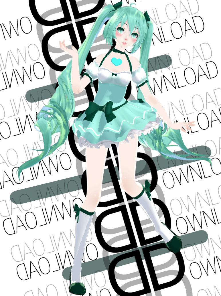 [mmd] Tda Heart Miku Dl By Kitten-s - Mmd Tda Constellation Miku (772x1034)