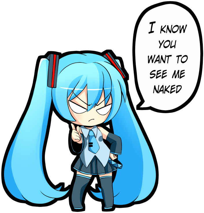 Hatsune Miku / Vocaloid - You Know You Wanna See Me (715x750)