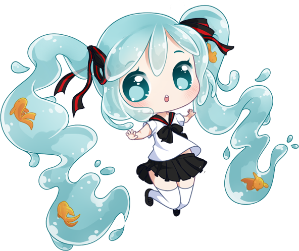 Free Bottle Miku Pagedoll - Sakura Miku Minecraft Skin (592x498)