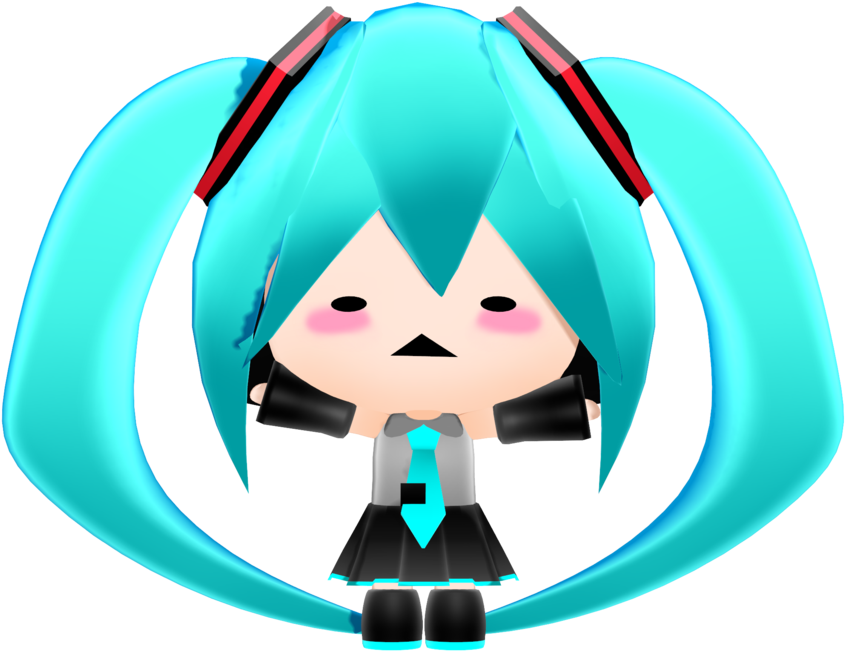 Chibi Miku Hatsune By Duekko - Hatsune Miku (894x894)