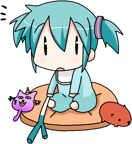 Anime Chibi, Hatsune Miku, Anime Girls, Empty - Miku Chibi San (650x650)