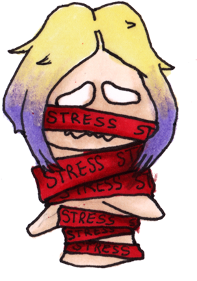 These Events Close Together Brought A Lot Of Stress - Cartoon (350x450)