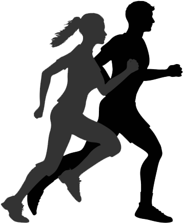 Health - Man And Woman Running Silhouette (400x480)