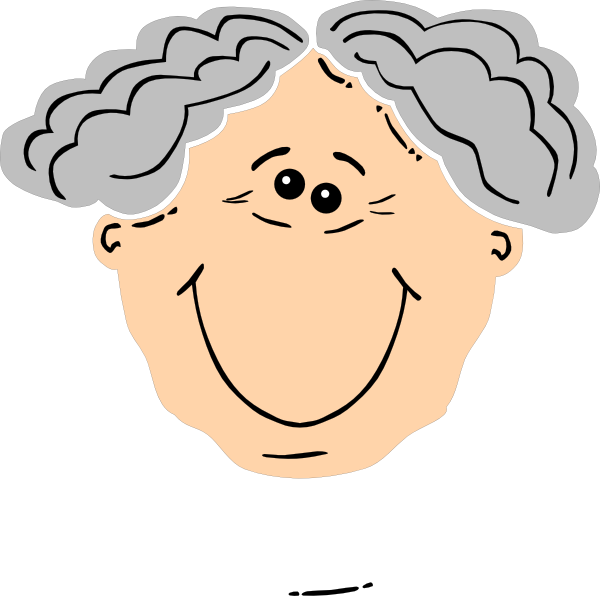 Grandpas Expression Stock Illustration - Grandma Face Clip Art (600x596)