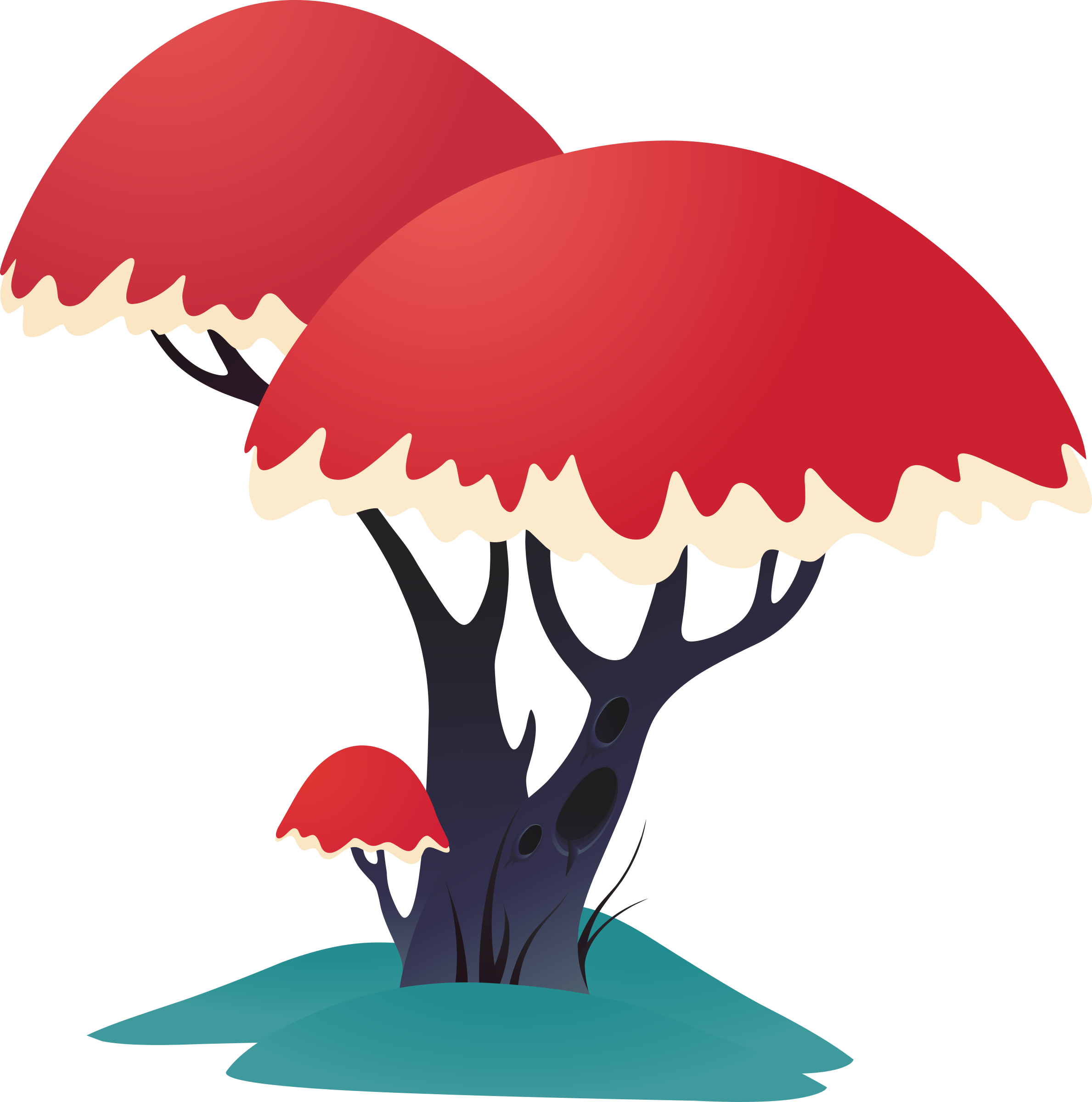 Crafts - Batang Pohon Kayu Kartun (2378x2400)
