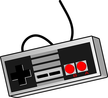 Video Games Controller Nintendo Gaming Con - Video Game Controller Clip Art (376x340)