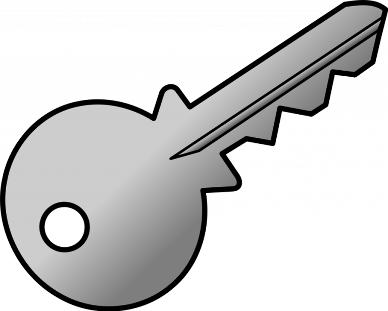 Key Clipart Images Grey Shaded Key Clipart Image Clipart - Key Clipart Transparent Background (768x616)
