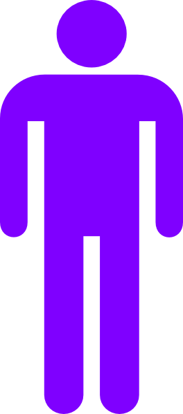 Man Silhouette Clip Art At Clker - Person Icon Purple Png (264x598)