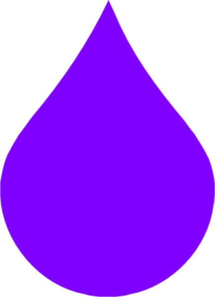 Purple Rain Drop Clip Art - Purple Raindrop Clipart (432x597)