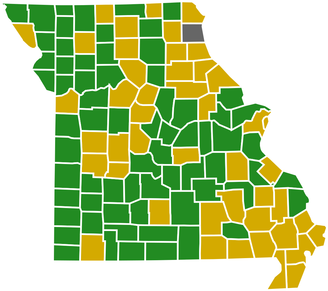 Presidential Primary Election Results By County, - Missouri (1154x1024)