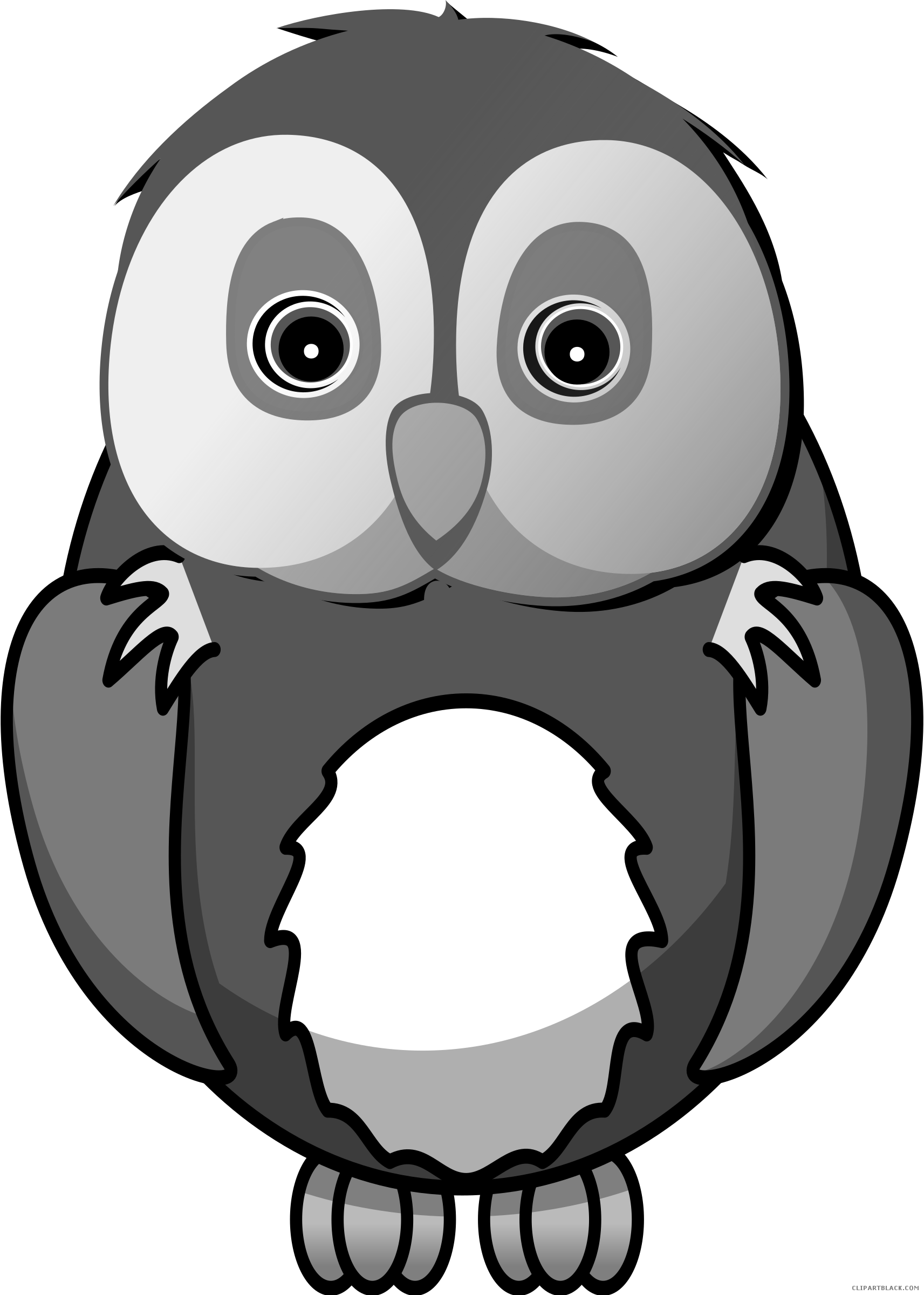 Owl High Quality Animal Free Black White Clipart Images - Awl Clipart (1713x2400)