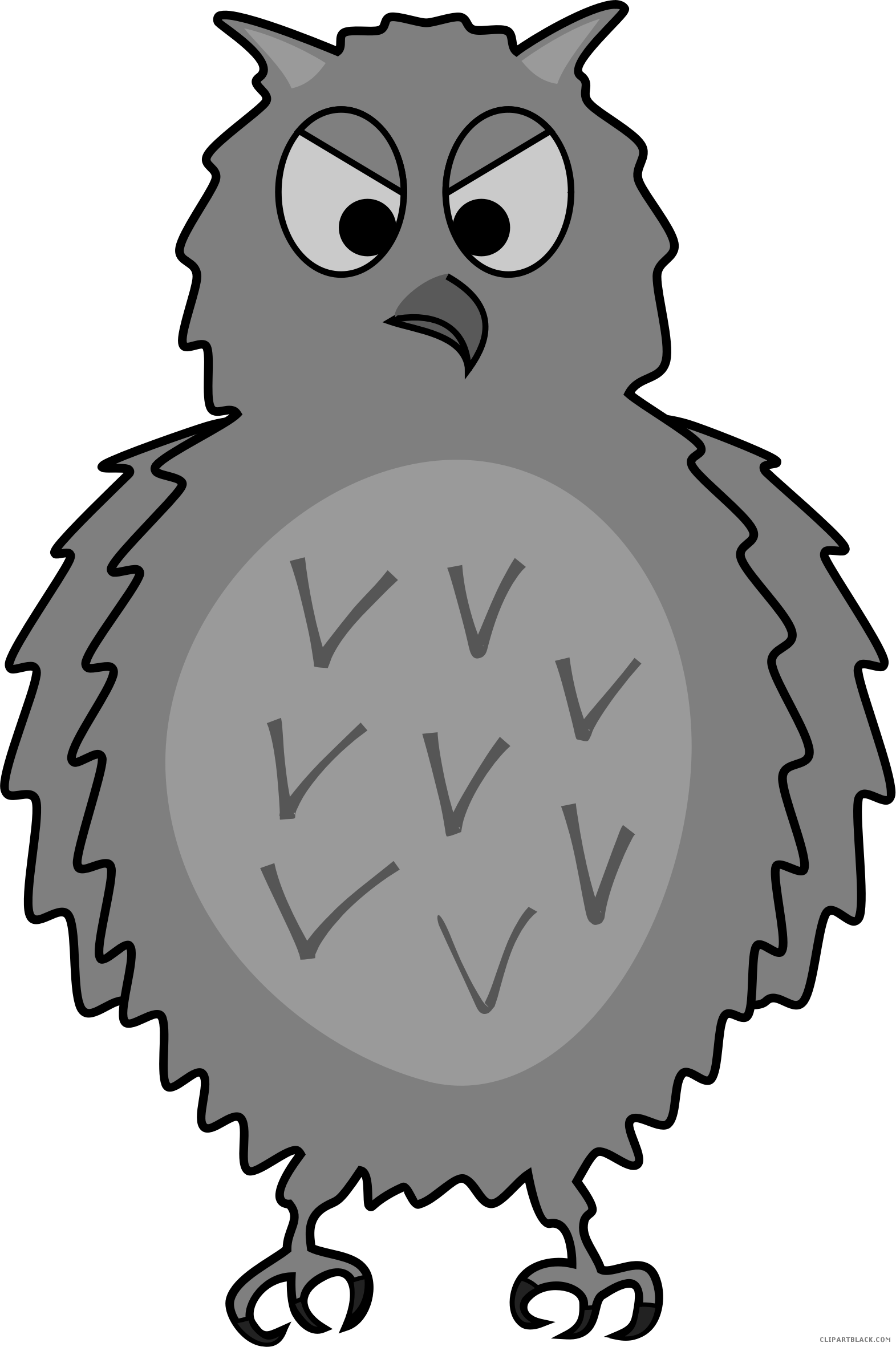 Grayscale Owl Animal Free Black White Clipart Images - Owl (1571x2362)