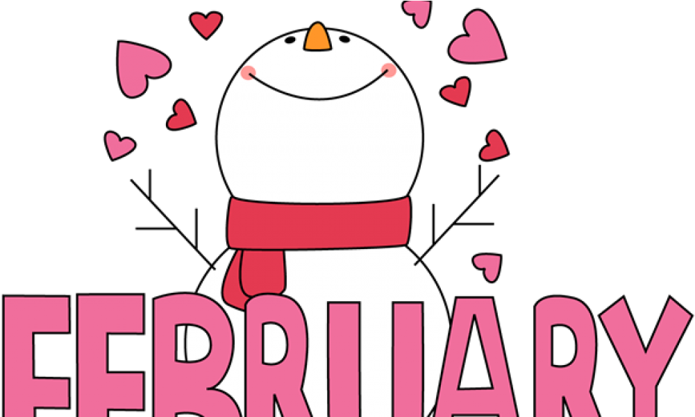 Snowman Clipart February - February Free Clip Art (1024x600)