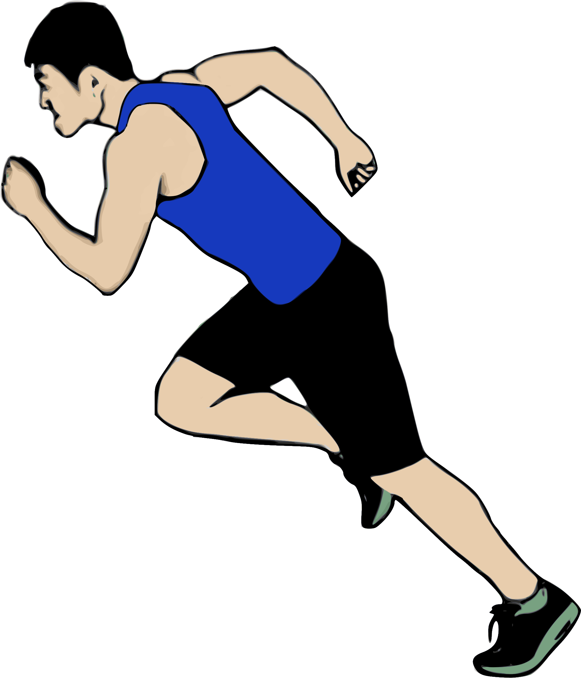 Clipart - Clip Art Man Running (2148x2400)