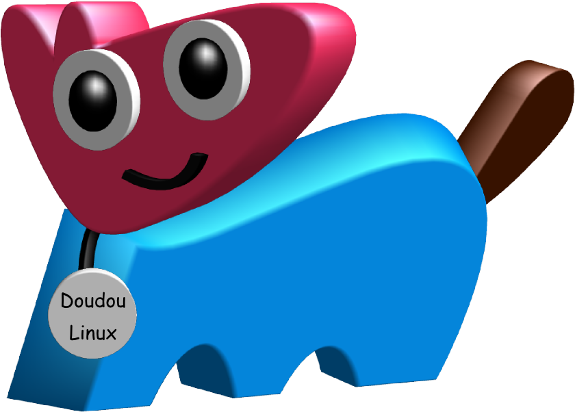 Geek Doudou Linux Doudoulinux 2 Black White Line Art - Linux (999x706)