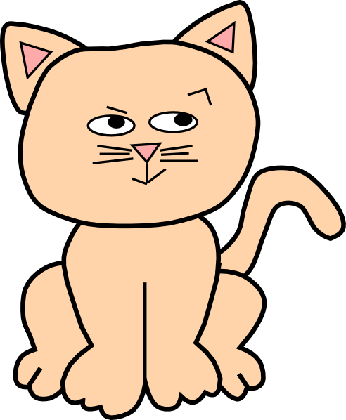 Orange Mischief Clip Art At Clker - Sad Clip Art Cat (492x598)