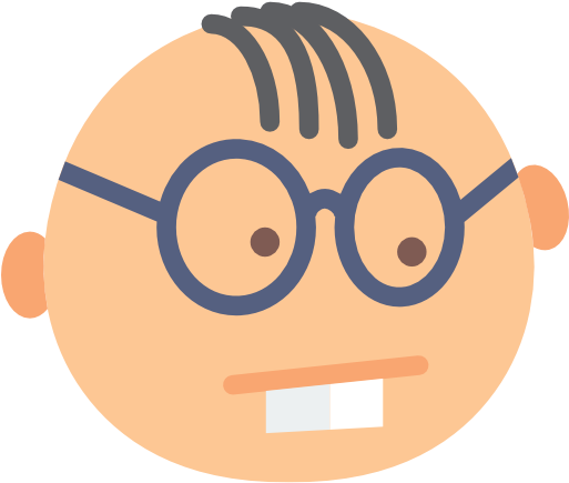 Geek, Glasses, Emoticon, Nerd, Smiley Face, Smiley - Geek Icon (512x512)