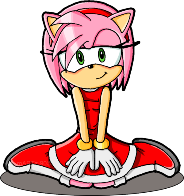 I've Found A Very Ooold Sketch Of Amy Rose And, Being - Fox Pop (600x641)