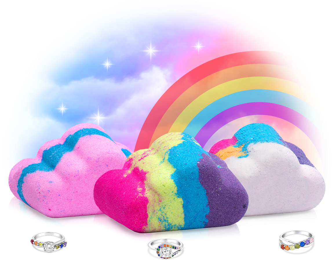 Image Description With Rainbow With Clouds Transparent - Heart (1200x960)