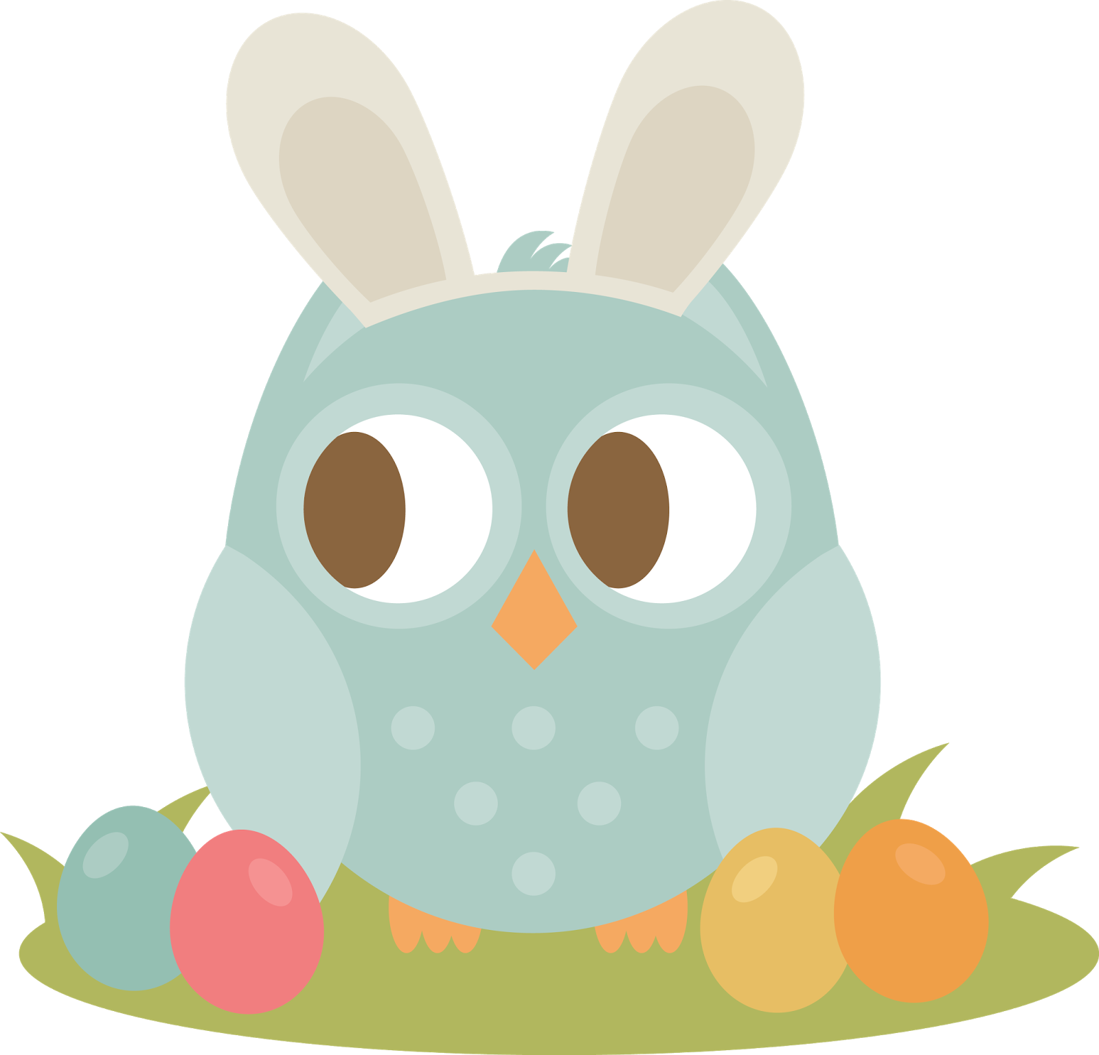 Easter Bunny Owl Clip Art - Easter Bunny Owl Clip Art (1600x1536)