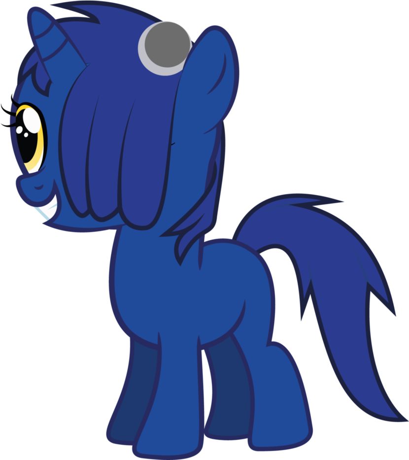 [oc/ponyfinder] Corona By Shadowdashthebat - My Little Pony Princesa Luna Bebe (857x931)