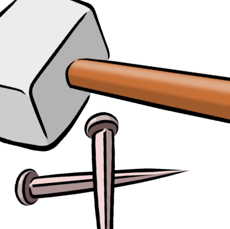 Nail And Hammer Clipart Pictures - Cartoon Hammer And Nails (798x797)