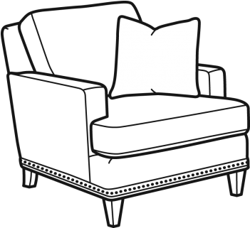 Ocean Fabric Chair With Nailhead Trim - Club Chair (350x350)
