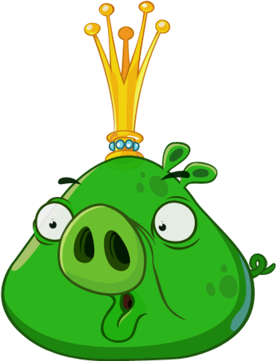 King Smooth Cheeks Mudbeard - Bad Piggies (566x734)
