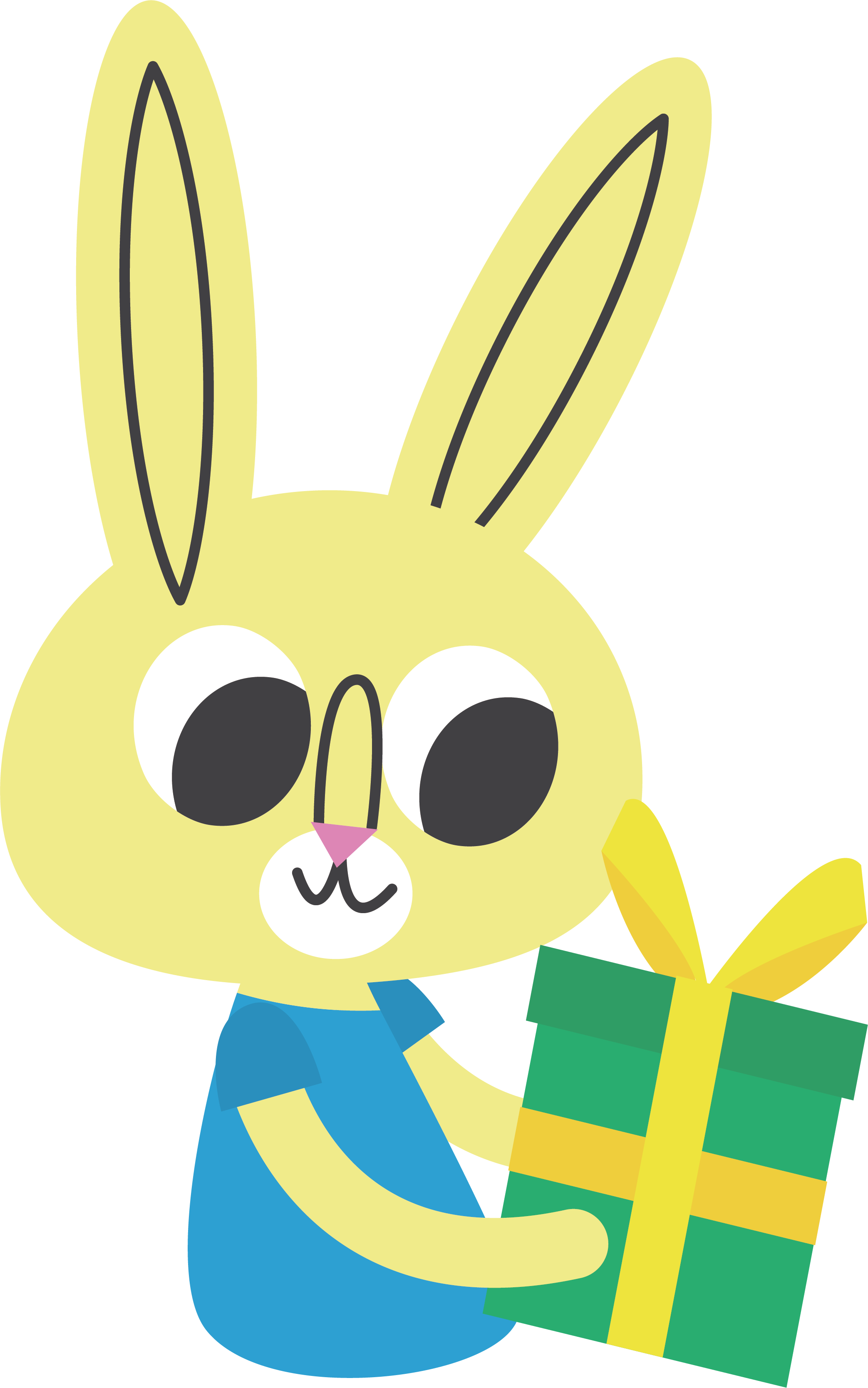 Domestic Rabbit Easter Bunny European Rabbit Hare - Cartoon (2086x3335)