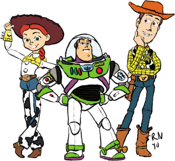 Jessie Buzz Woody By Roflbananas On Deviantart - Buzz Woody And Jessie (600x569)
