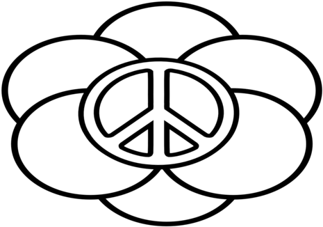 Printable Paper Peace Sign Clipart Best - Colouring Pages Of Peace Signs (476x333)