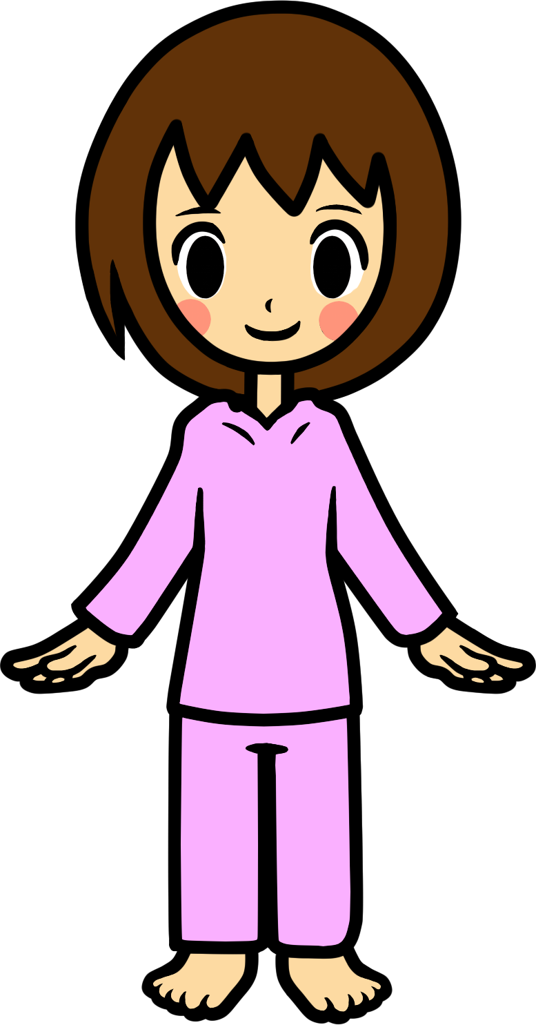 Pajamas Boy Girl Clothing Clip Art - Pajamas Boy Girl Clothing Clip Art (777x1485)