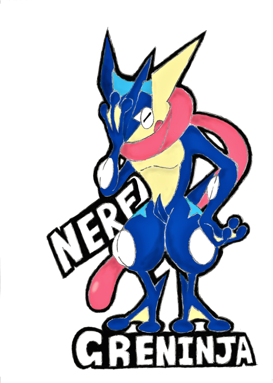 Nerf Greninja By Xxd17 Nerf Greninja By Xxd17 - Greninja Logo (1024x1320)