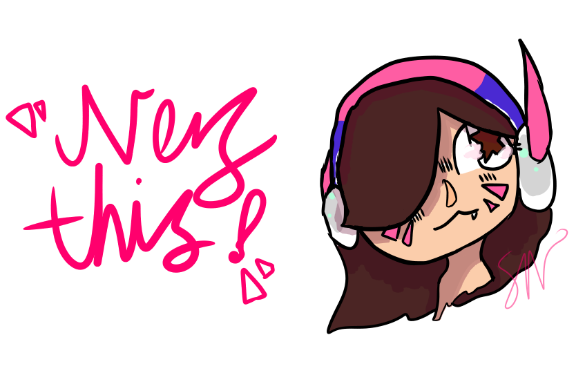 [dva] By N Y E K O Nerf This [dva] By N Y E K O - Cartoon (900x900)