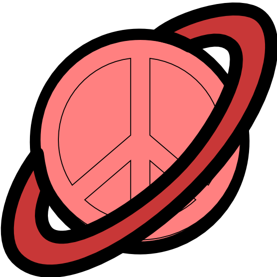 Planet Icon Christmas Xmas Toy Peace Symbol Sign Coloring - Clipart Planet (555x555)