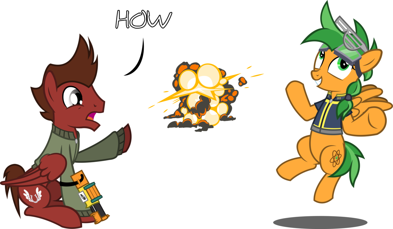 Outlawedtofu, Clothes, Duo, Explosion, Fallout Equestria, - Fallout: Equestria (1280x745)
