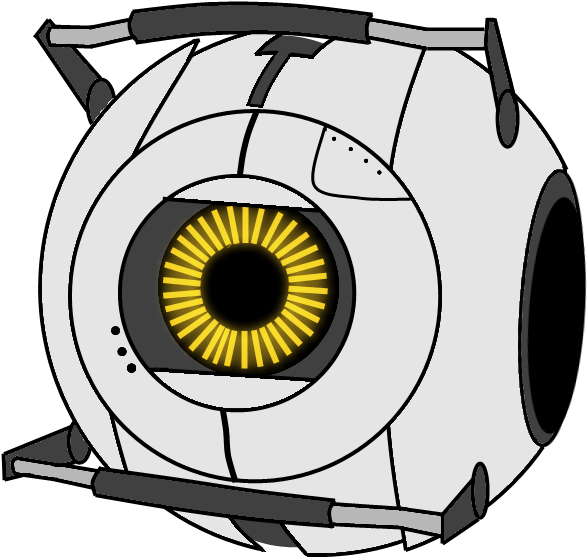 Portal Clipart Space - Portal 2 Space Core (613x572)