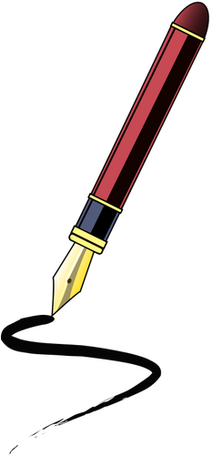 Czuł Końcówki Pióra Wektor Clipart - Ink Pen Clipart (248x500)