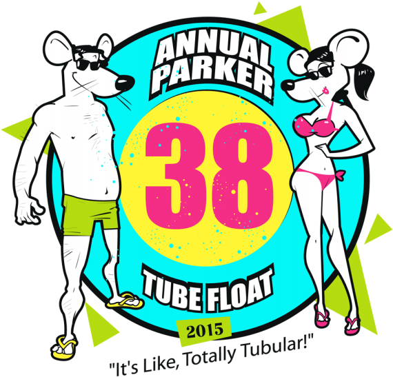38th Annual Parker Tube Float - Cartoon (615x592)