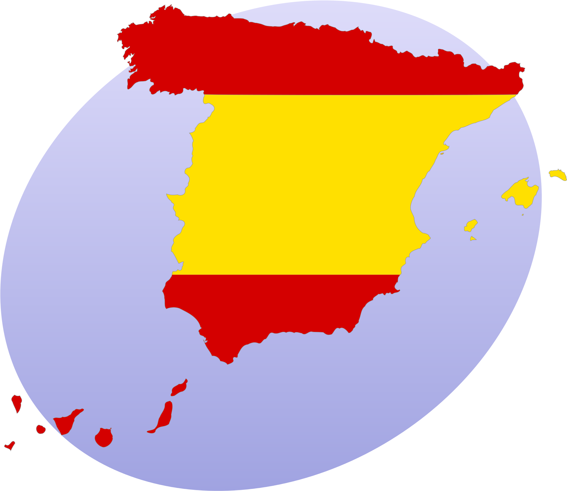Portal Clipart Mini - Spain Flag Silhouette (2000x1800)