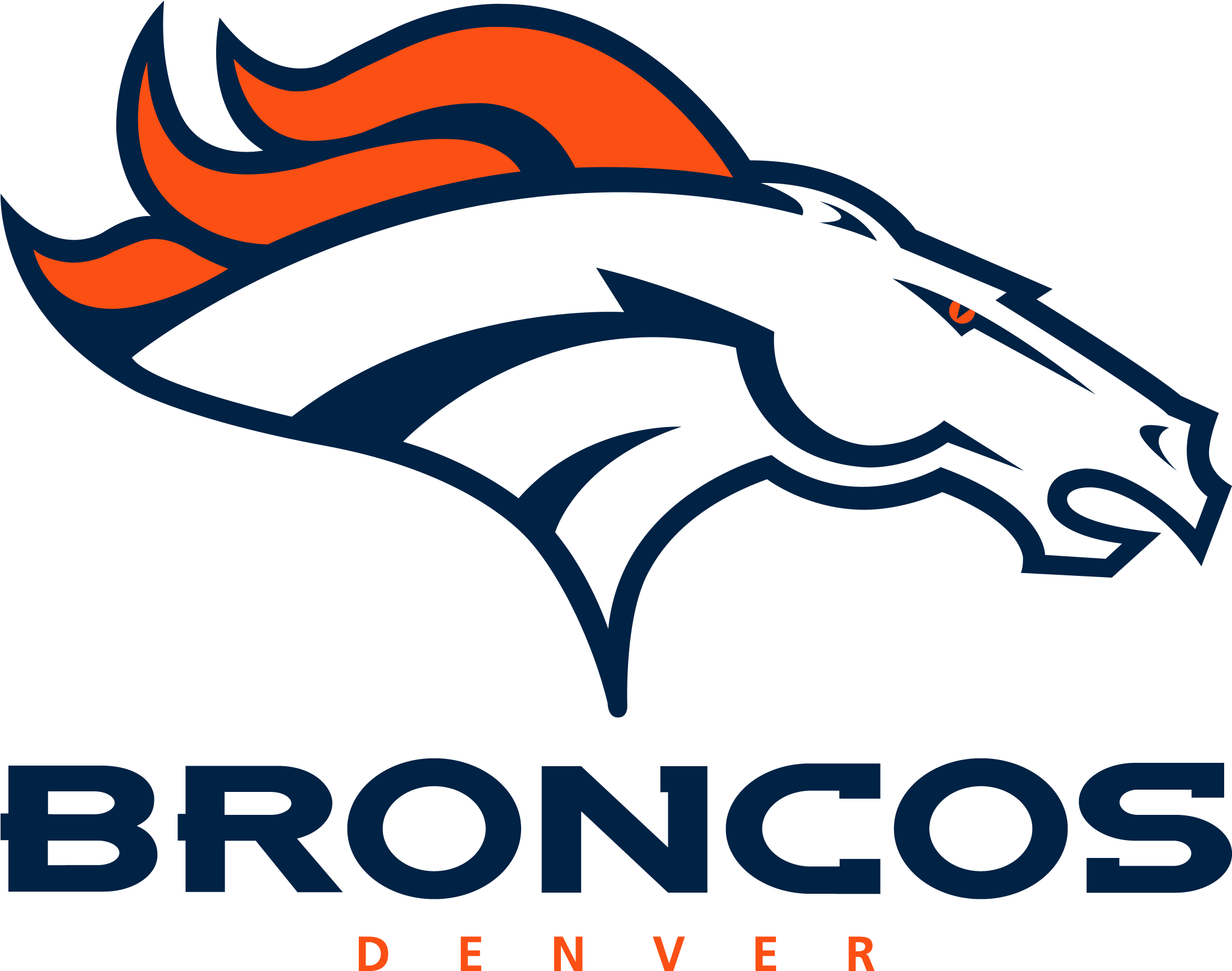 Paper Crafts Breathtaking Denver Broncos Emblem 7 Football - Denver Broncos Logo Png (2400x2200)