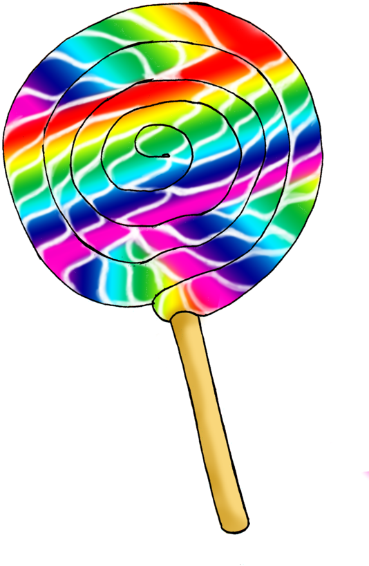 Lollipop Clipart Cartoon - Cartoon Image Of A Lollipop (600x889)