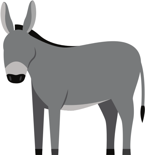 Cartoon Donkey Isolated On White Background - Defense Logistics Agency (550x550)