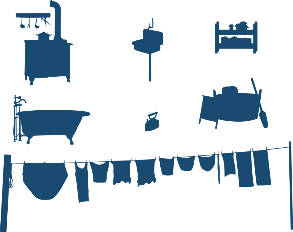 Household Silhouettes - Perabotan Rumah Tangga Vektor (958x759)