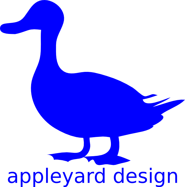 Appleyard Logo Clip Art - Duck Silhouette (594x601)